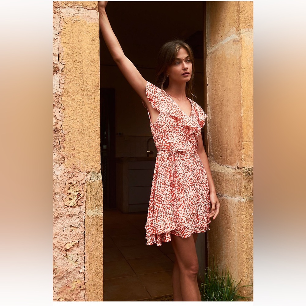Free People French Quarter Wrap Mini Dress